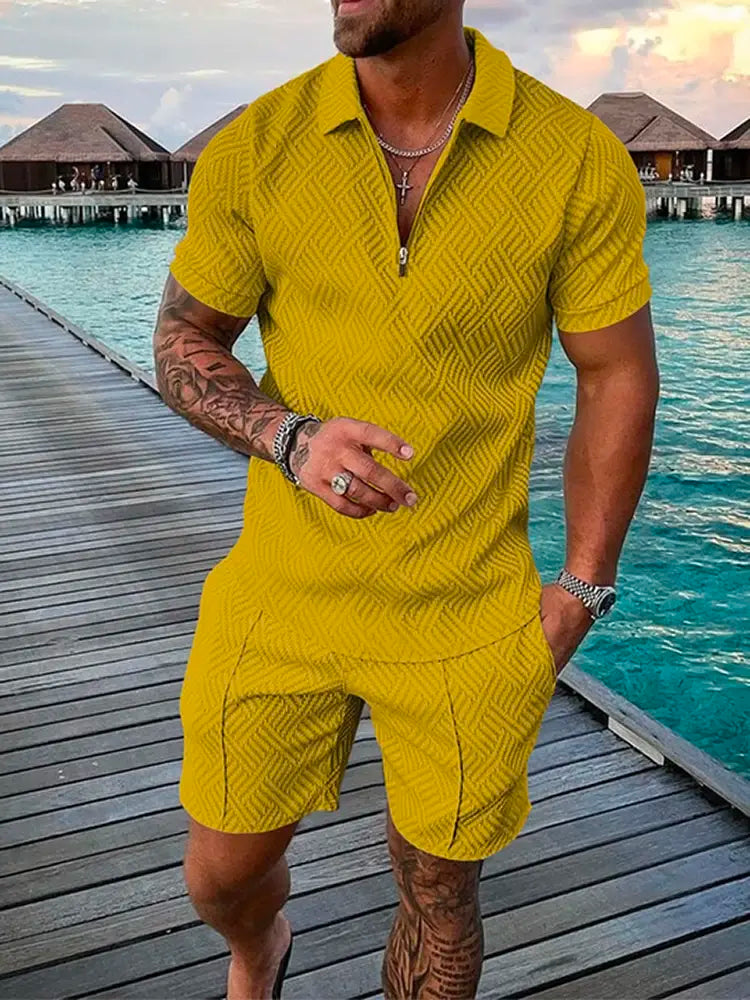 2025 Summer Men's Two-Piece Casual Sportswear Set