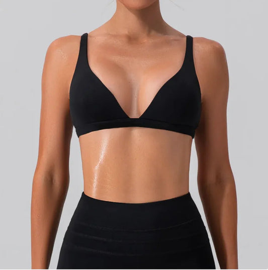 Nude Feel Shockproof Yoga Bra - Tight Sports Vest - SensorySoft