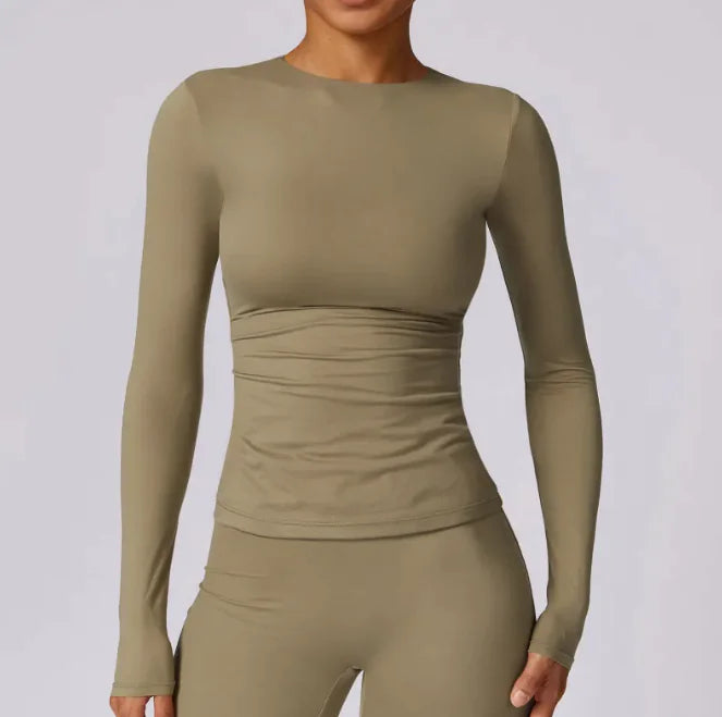 Tight Long Sleeve Yoga Leisure Workout Clothes