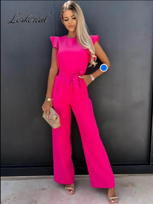 Butterfly Sleeve Wide Leg Jumpsuit