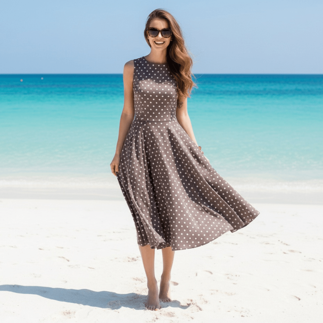 Polka Dot Dress, Maxi Dress, Long Skirt - SensorySoftShop