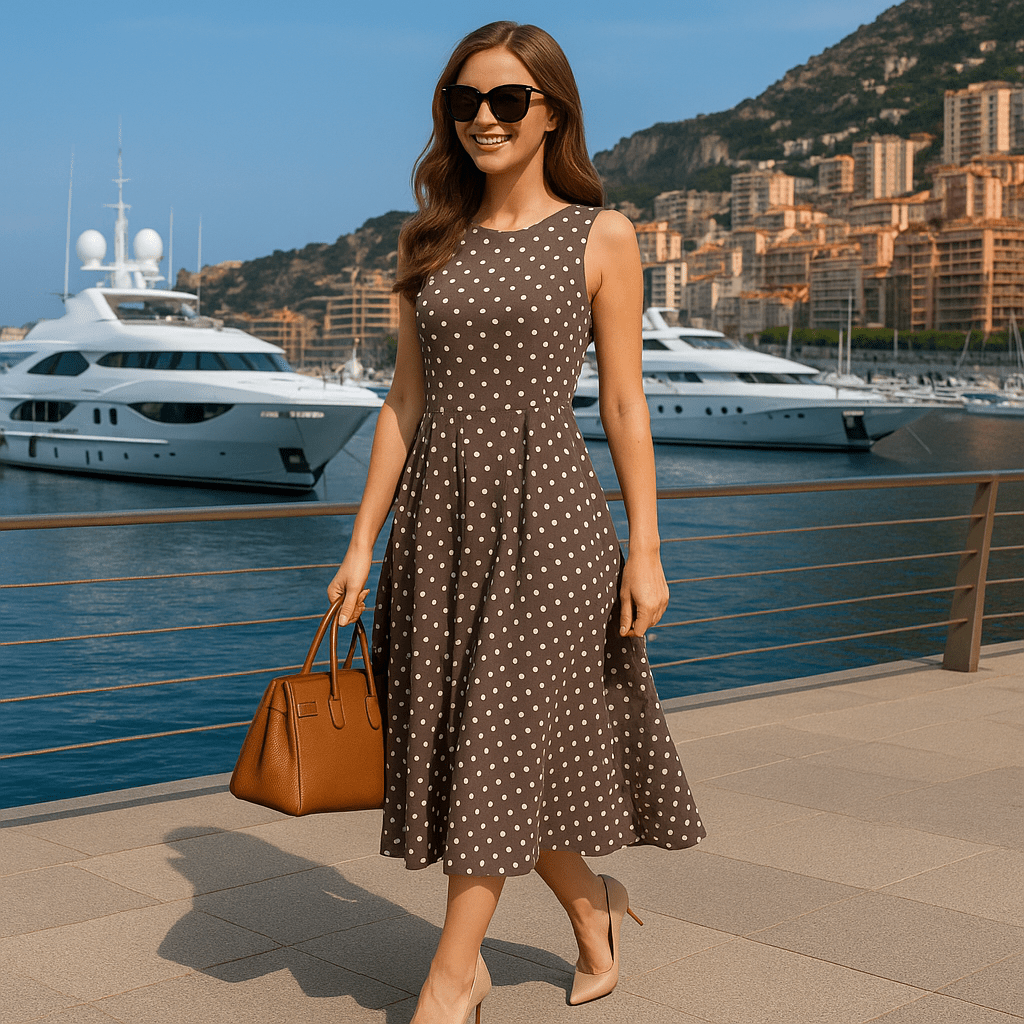 Polka Dot Dress, Maxi Dress, Long Skirt - SensorySoftShop