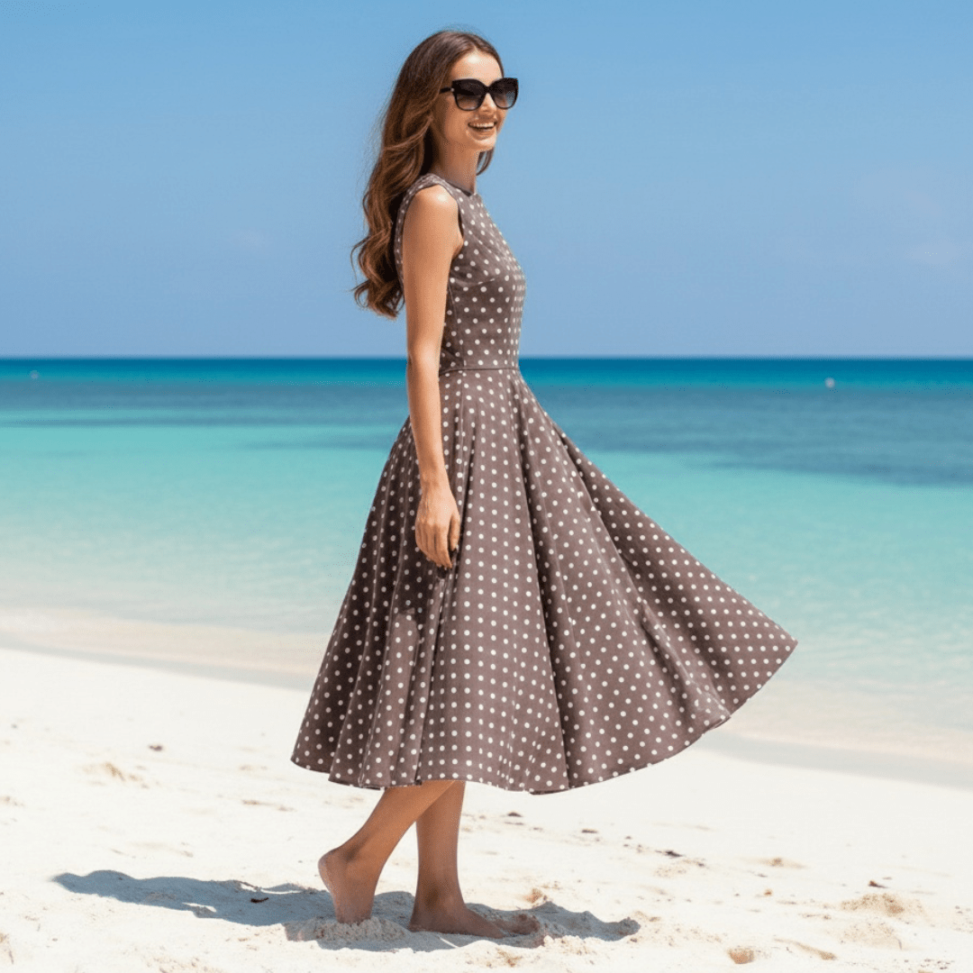Polka Dot Dress, Maxi Dress, Long Skirt - SensorySoftShop