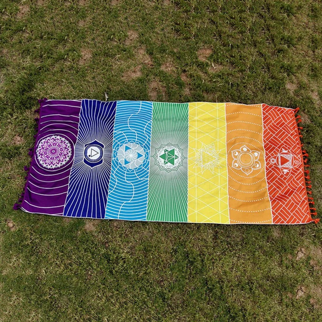 Polyester Bohemian Beach Yoga Mat - SensorySoft