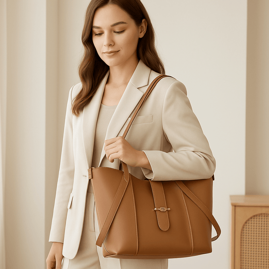 Premium Cowhide Leather Tote – Elegance in Every Detail - SensorySoft