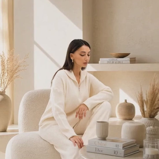 Luxe™ Zip Knit Lounge Set-MOVIE