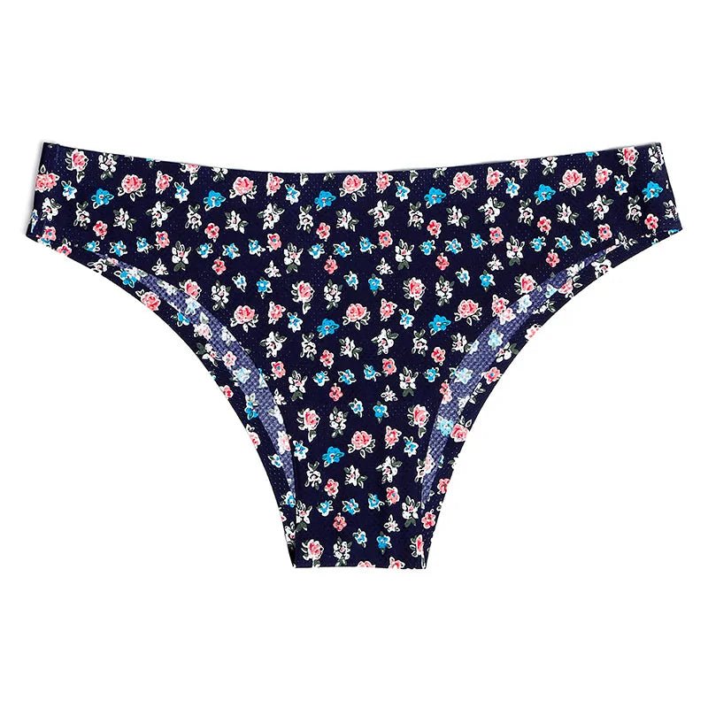 Print Mesh Breathable Seamless Panties Underwear Thongs - SensorySoftShop