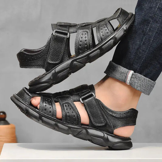 Retro Trend Velcro Casual Beach Shoes - SensorySoftShop