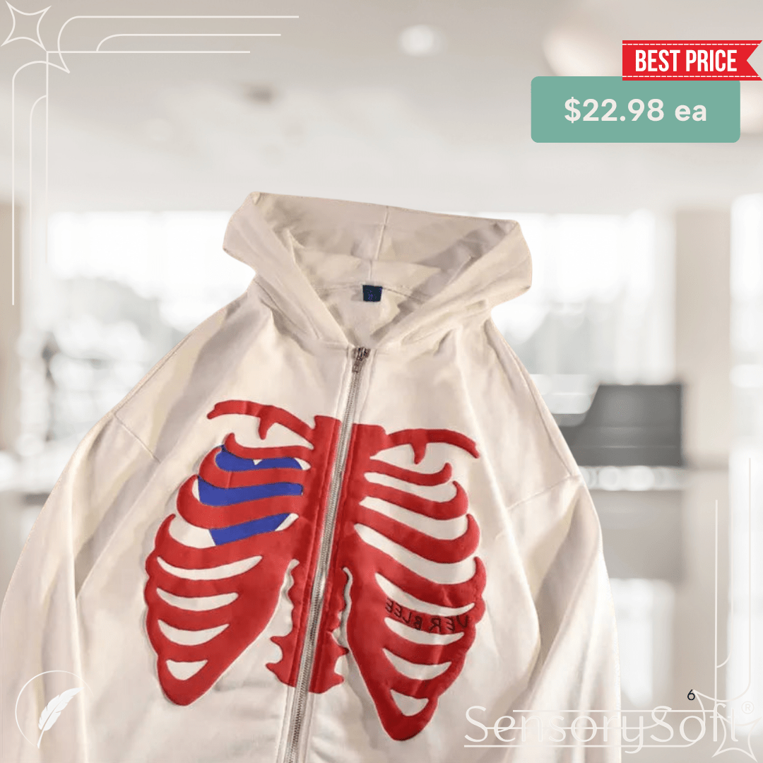 Rhinestone Skeleton Hoodies - SensorySoft