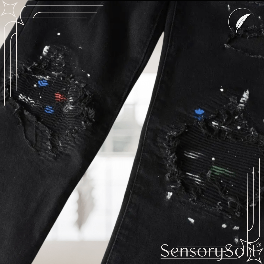 Ripped Painted Jeans – Bold, Edgy, and Unforgettable. - SensorySoft