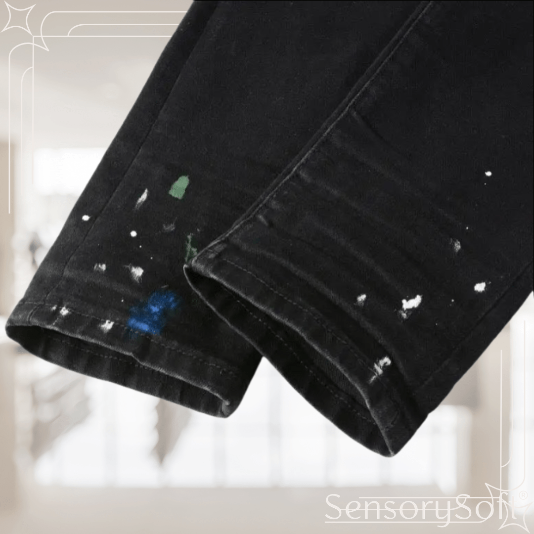 Ripped Painted Jeans – Bold, Edgy, and Unforgettable. - SensorySoft