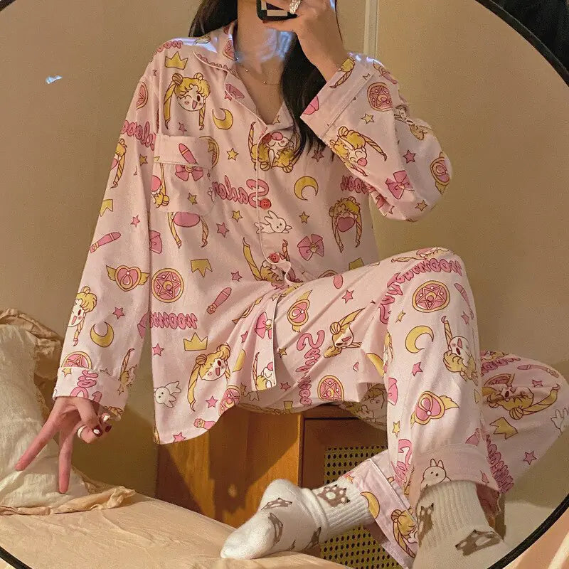 Kawaii Sailor Moon Inspired Pajamas Set