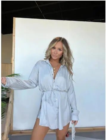 Satin Covered Night Romper Dress - SensorySoft