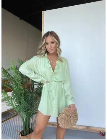 Satin Covered Night Romper Dress - SensorySoftShop