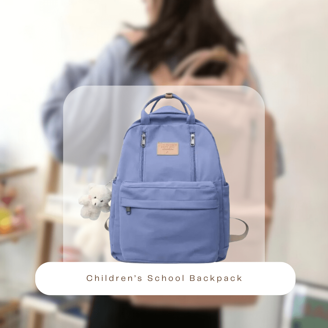 School Bag Double Zipper Tote – Stylish Utility for Every Day - SensorySoft