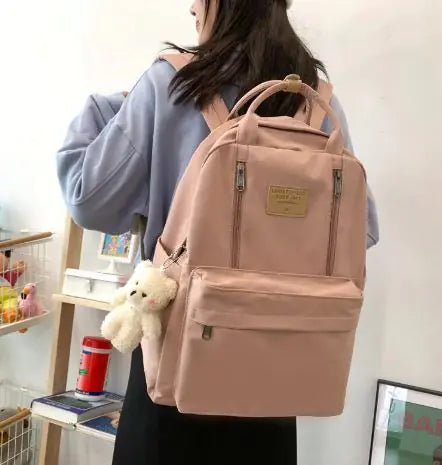 School Bag Double Zipper Tote – Stylish Utility for Every Day - SensorySoft