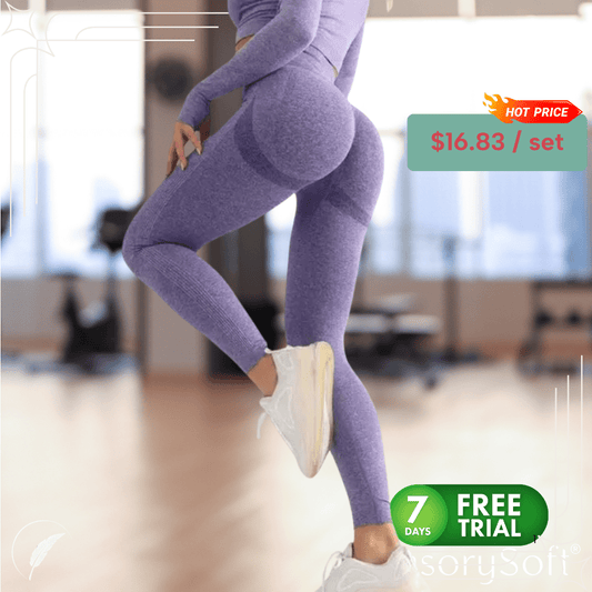 Seamless Leggings High Waisted - Gym Fit Clothing - SensorySoft