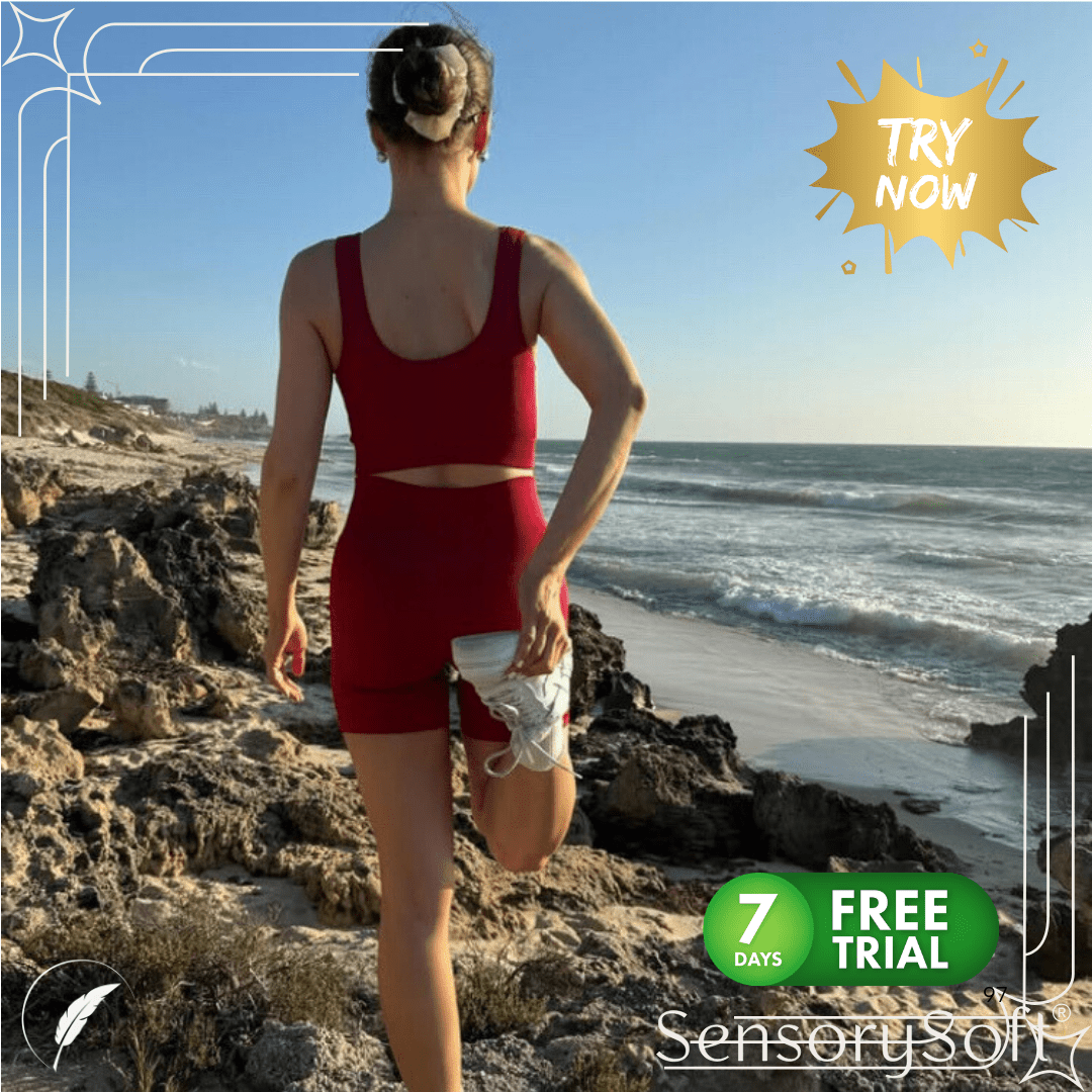 Seamless Ribbed Yoga Sets For Women - SensorySoft
