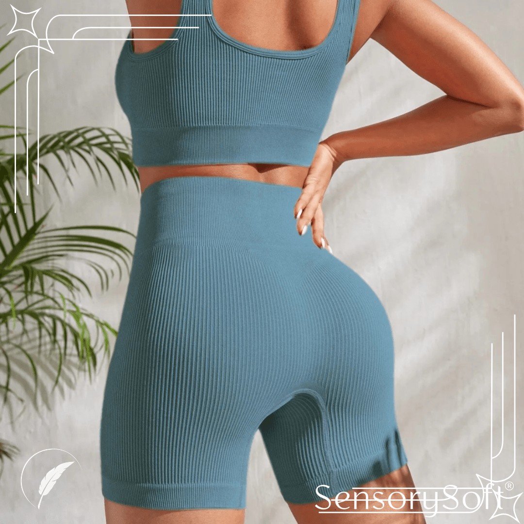 Seamless Ribbed Yoga Sets - SensorySoftShop