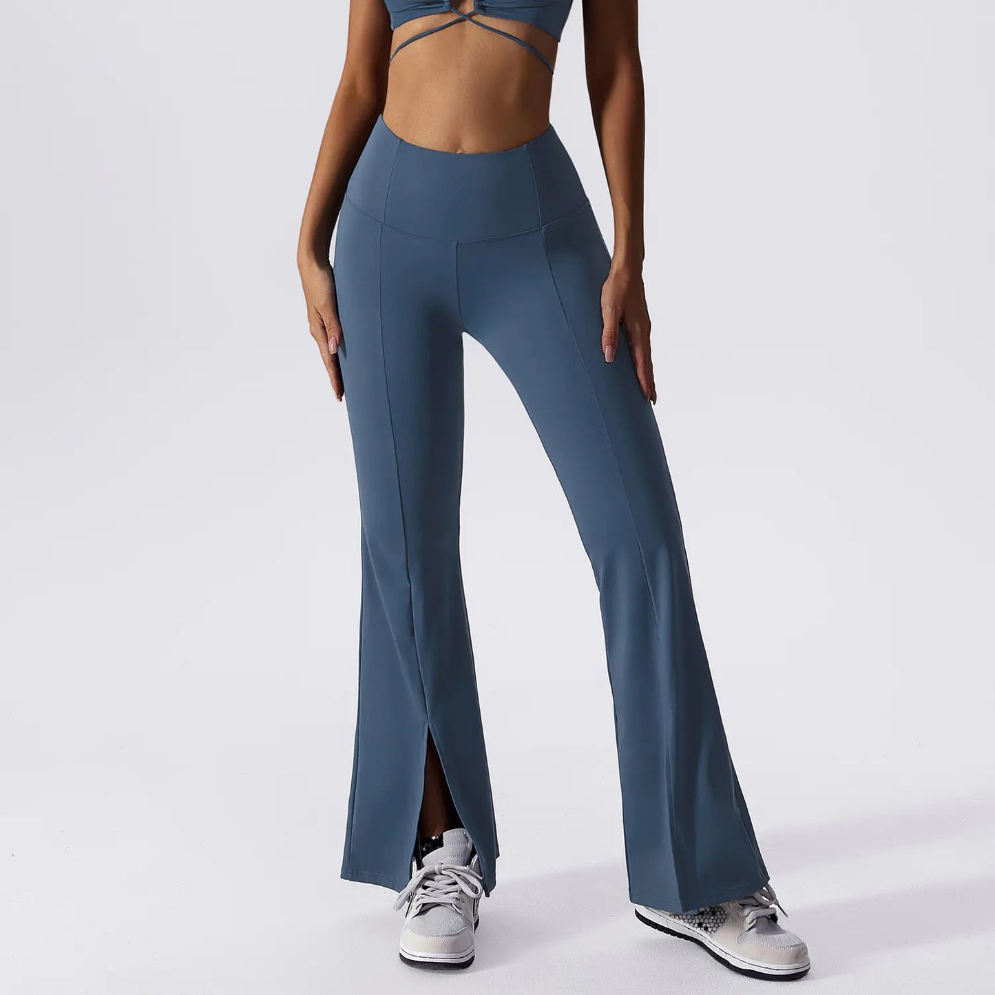 Sexy Strappy Yoga Bra and High - Waisted Leggings Set - SensorySoftShop