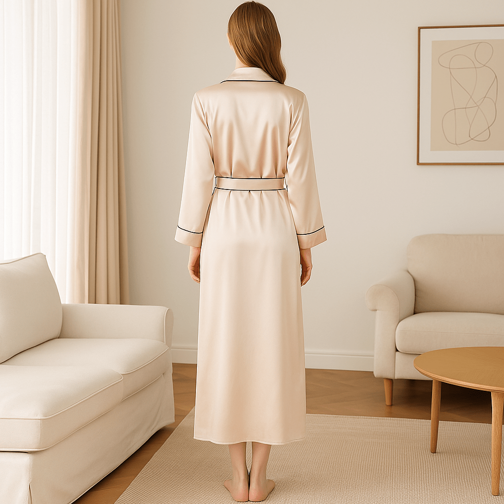 Silk Lace Bathrobe – Lightweight Luxury Loungewear - SensorySoft