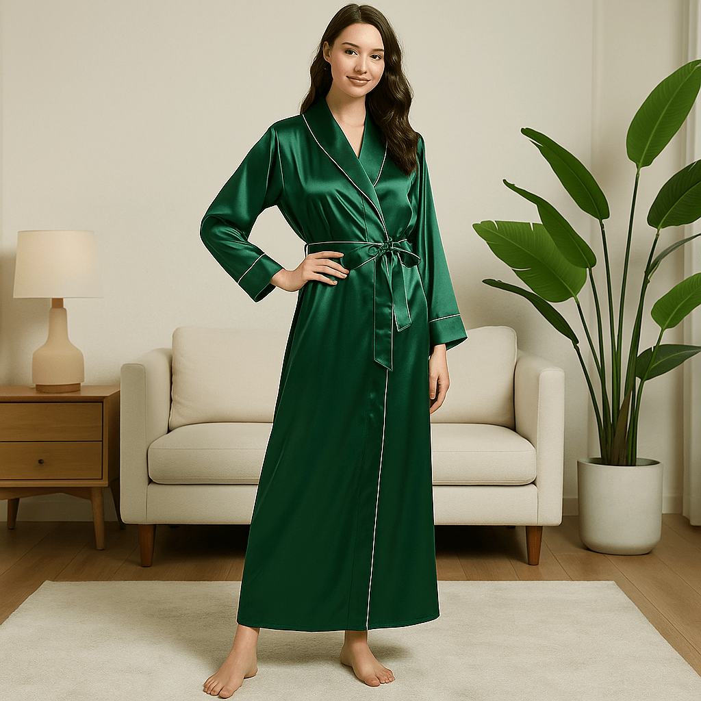 Silk Lace Bathrobe – Lightweight Luxury Loungewear - SensorySoft
