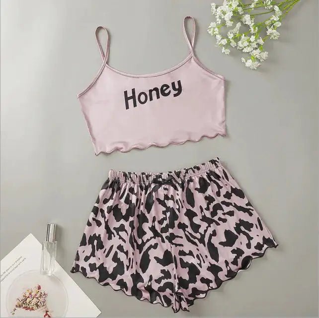 Sleepwear Sling Top Shorts Pajama - SensorySoftShop