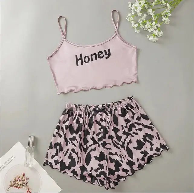 Sleepwear Sling Top Shorts Pajama - SensorySoftShop
