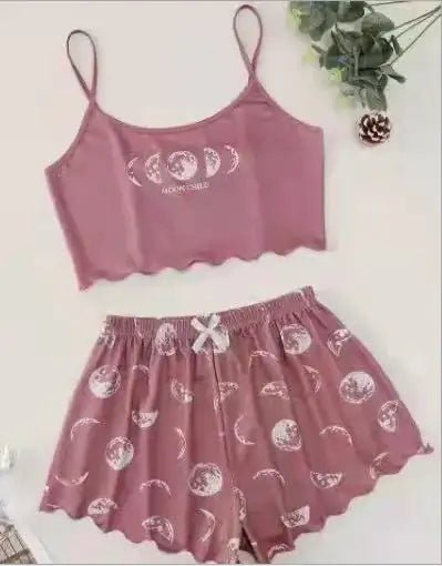 Sleepwear Sling Top Shorts Pajama - SensorySoftShop