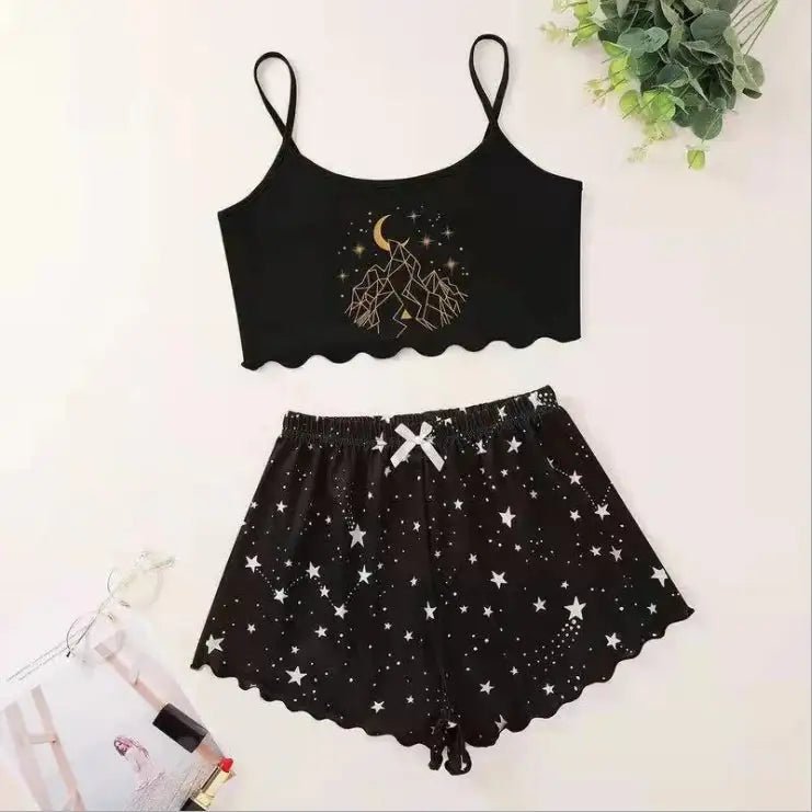 Sleepwear Sling Top Shorts Pajama - SensorySoftShop