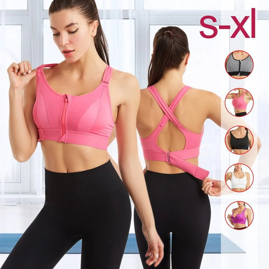 Sports Women Bra Crop Top - Front closure - SensorySoft