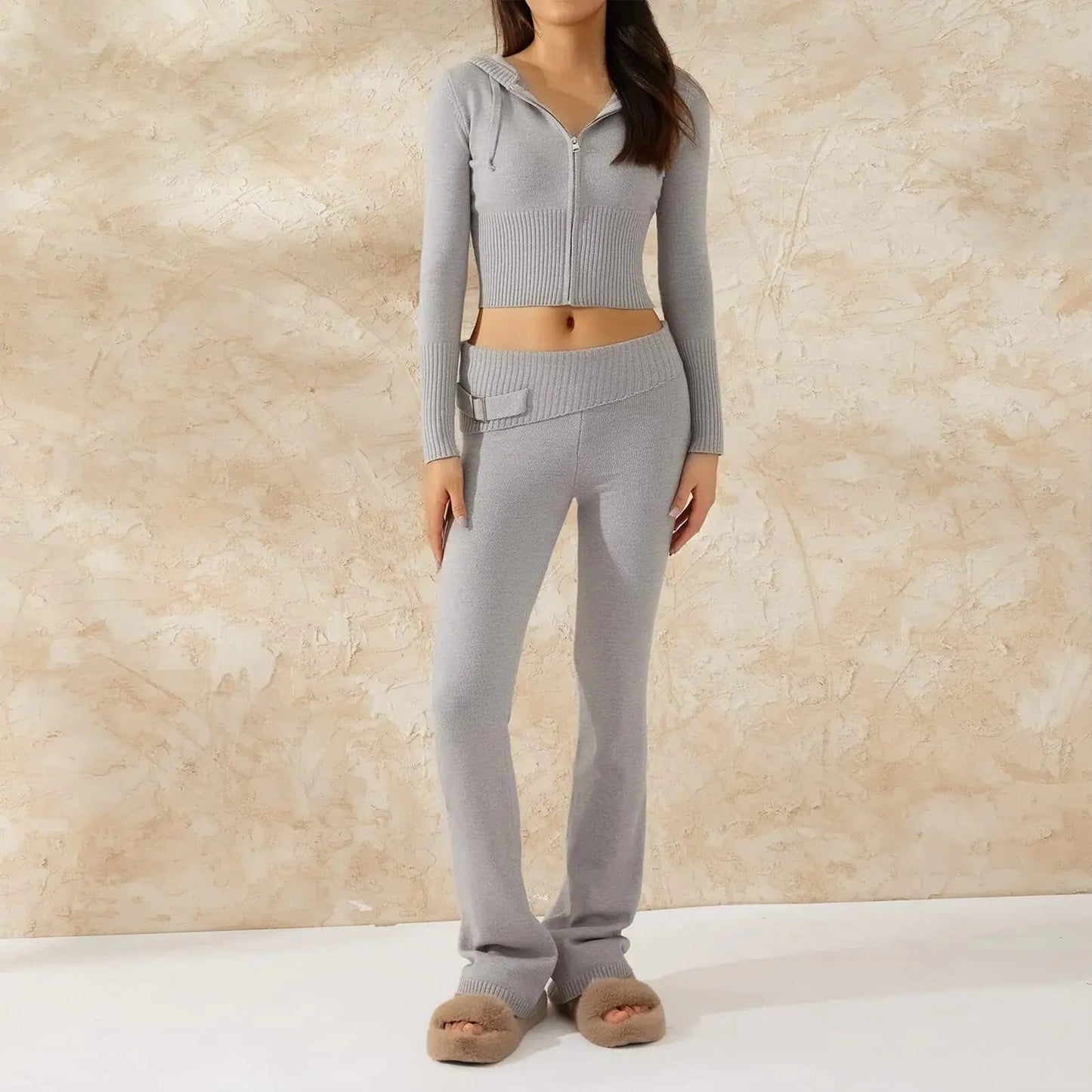 Spring Knitted Women's Two Piece Sets - SensorySoftShop