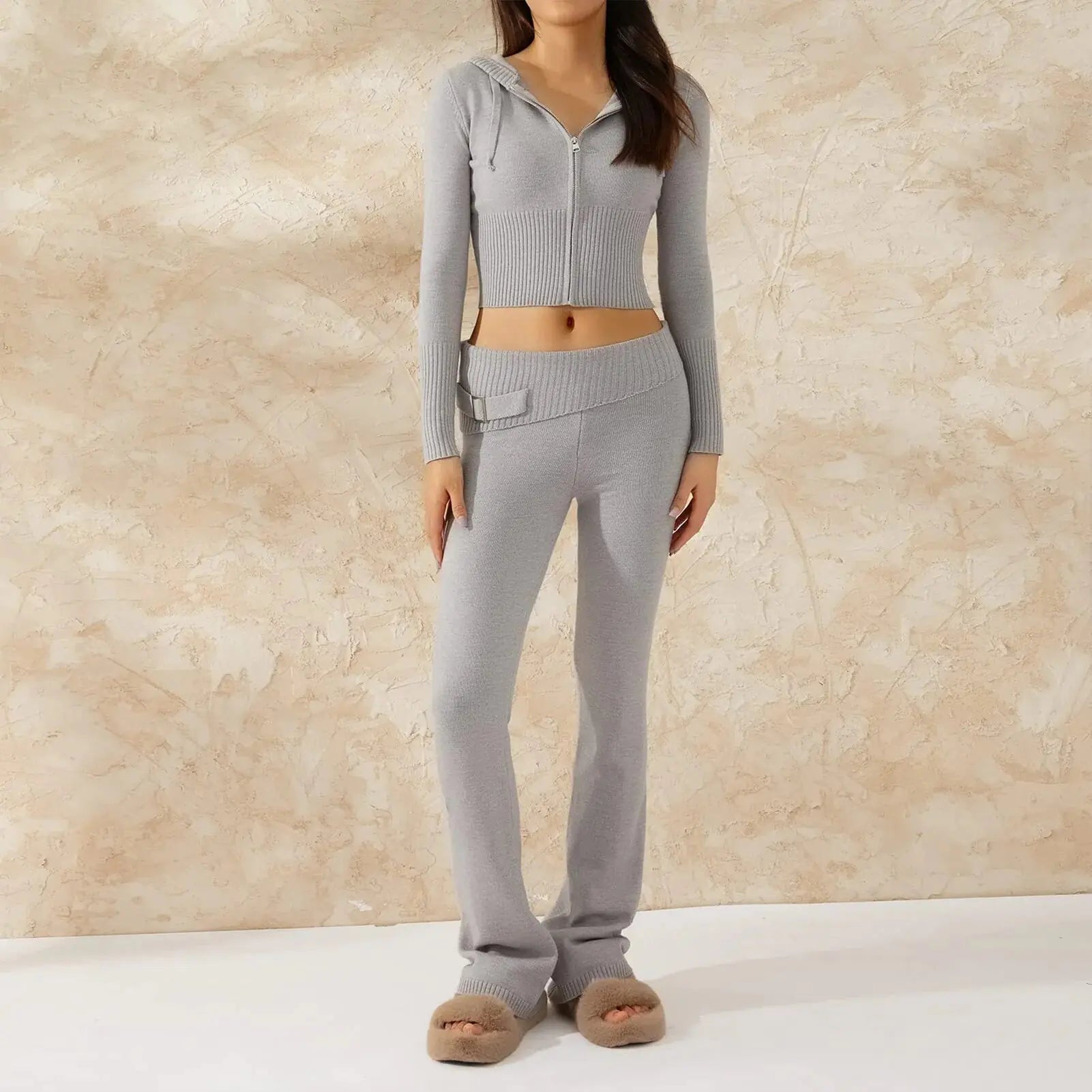 Spring Knitted Women's Two Piece Sets - SensorySoftShop
