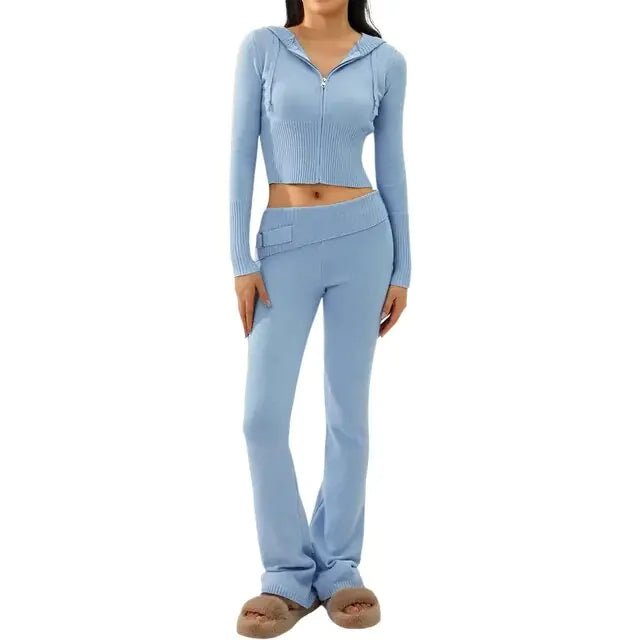 Spring Knitted Women's Two Piece Sets - SensorySoftShop