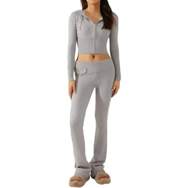 Spring Knitted Women's Two Piece Sets - SensorySoftShop