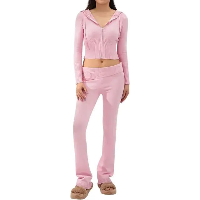 Spring Knitted Women's Two Piece Sets - SensorySoftShop