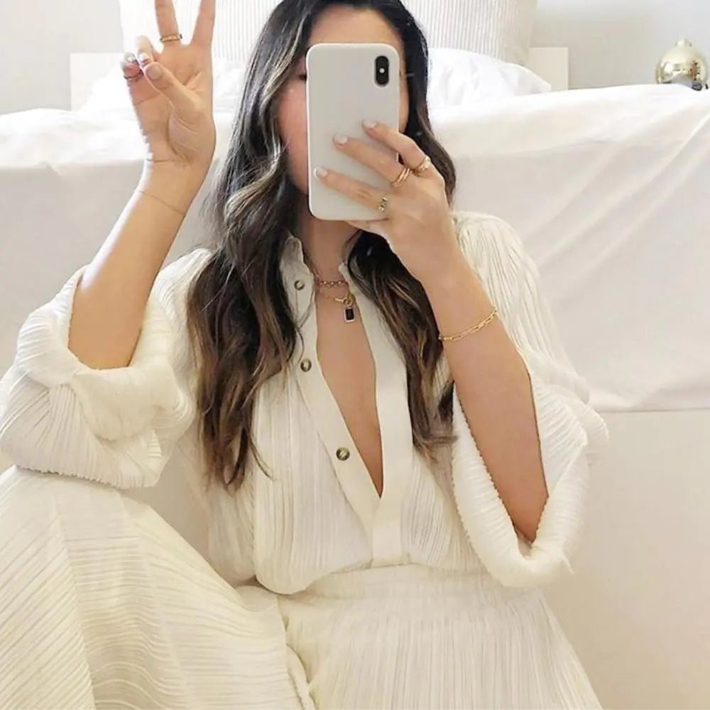 Spring Summer Long Blouse Two Piece Set - SensorySoftShop
