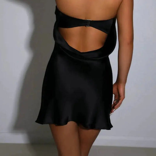 Strapless Satin Mini Dress - SensorySoft