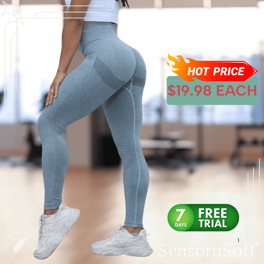 Stretchy High Waist Exercise Leggings - SensorySoft