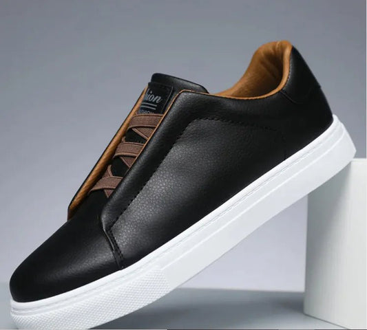 StridePro™ Men's Solid Color Non - slip Fashion Sneakers – Comfortable Everyday Wear - SensorySoft