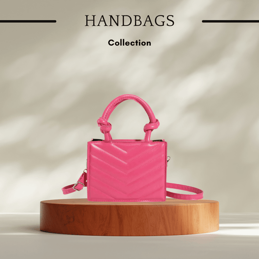 Stylish Women's Handbags Collection in Rose Red - SensorySoft