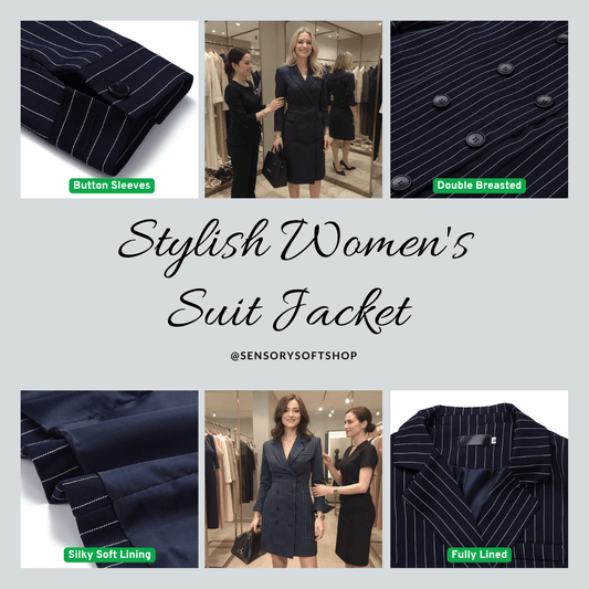 Stylish Women's Suit Jacket for Any Occasion - SensorySoftShop