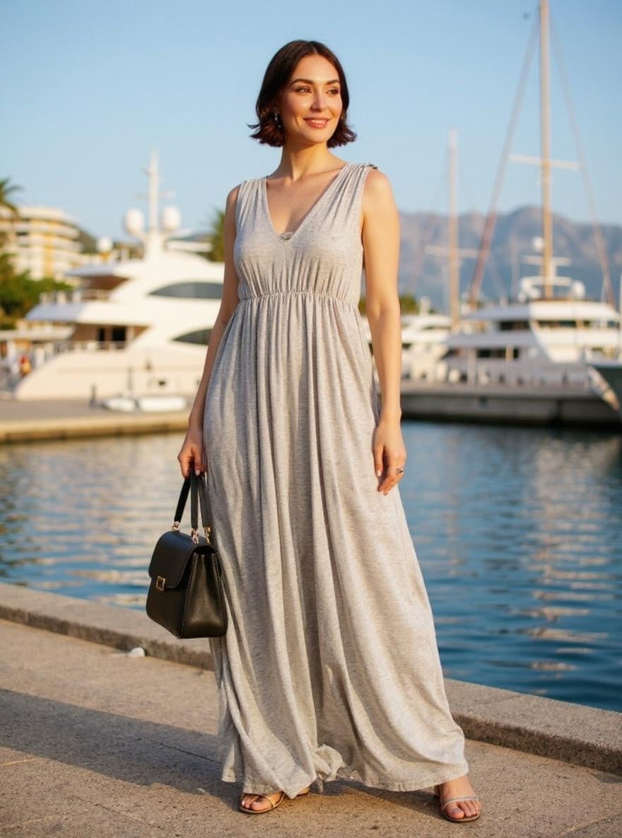 Summer Fashion Modal Loose Sleeveless Long Dress - SensorySoft