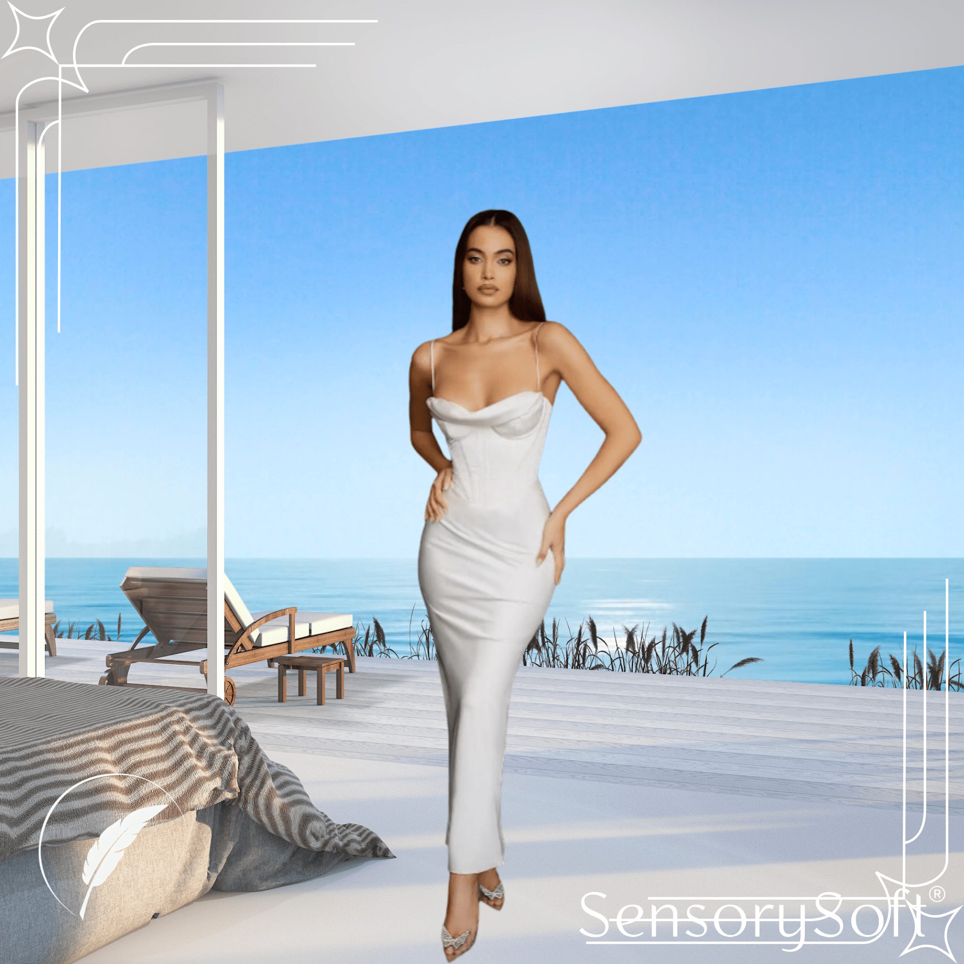 Summer Satin Maxi Bodycon Dress - SensorySoftShop