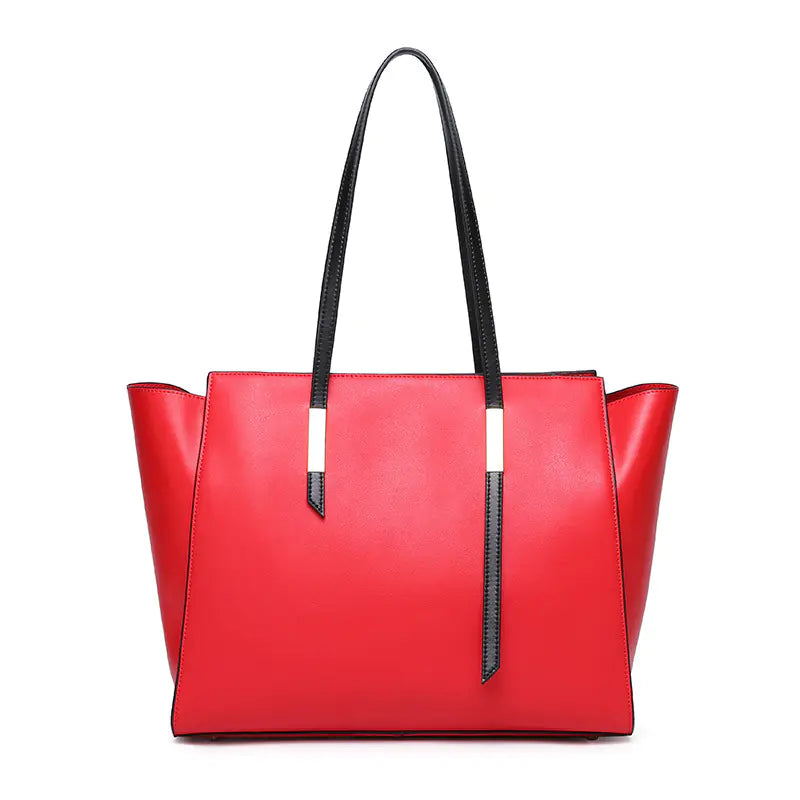 Large Capacity One-Shoulder Leather Handbag – Elegance with Everyday Ease