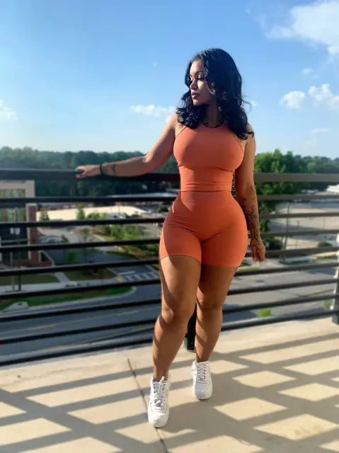 Tank Tops and Yoga Fit Shorts Set - SensorySoft