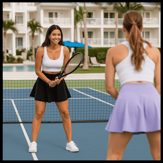 Tennis Skirt Fitness Badminton Two Piece Sport Skirts - SensorySoft