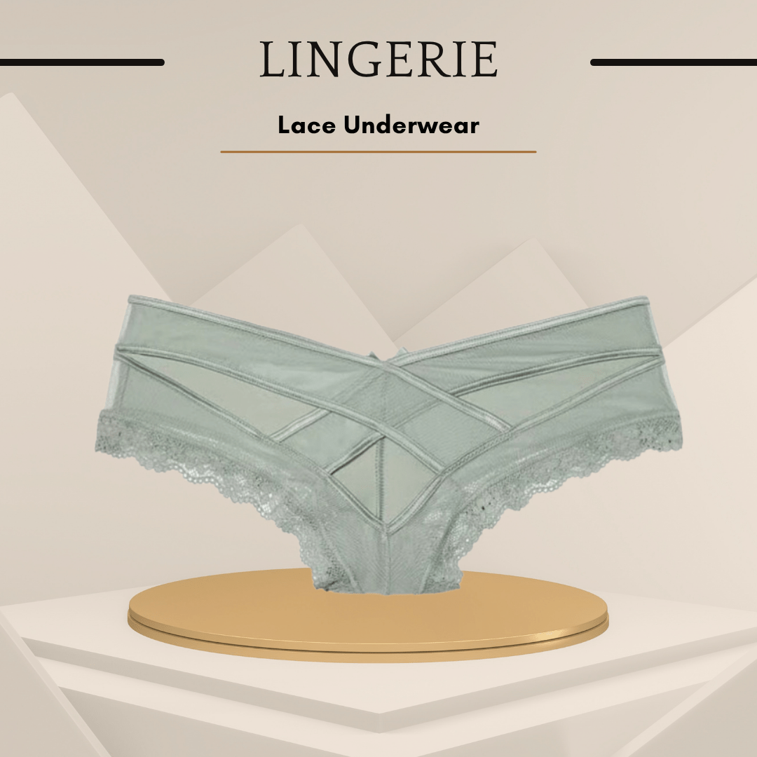 Transparent Lace Low Waist Women's Thong Underwear - SensorySoftShop