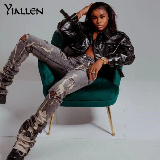 Trendy High - Waisted Skinny Jeans – Bold, Stylish, and Flattering - SensorySoft