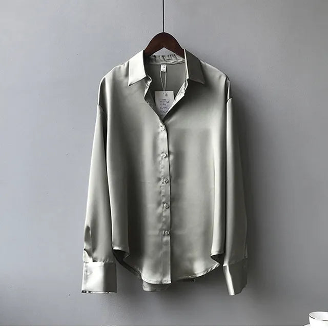 Business Satin Silk Shirt